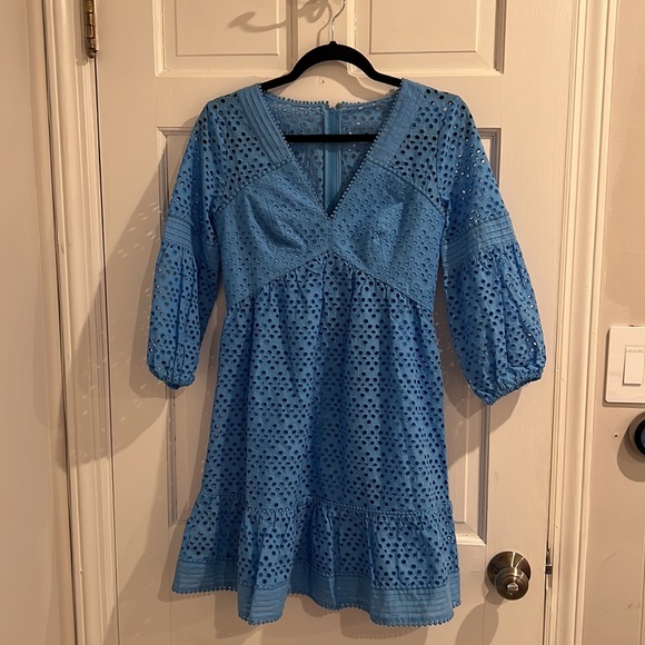 Lilly Pulitzer Lucinda Dress Tideline Eyelet Blue - Picture 3 of 3